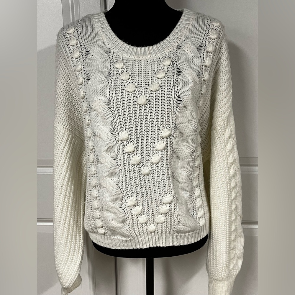 Tobi Winter White Knit Sweater